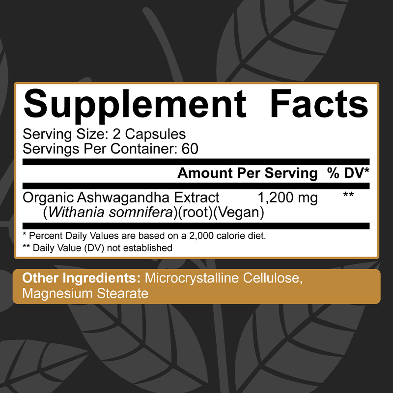 Ashwagandha Extract Root - Kapsul Ashwagandha Organik - Meningkatkan Kesehatan