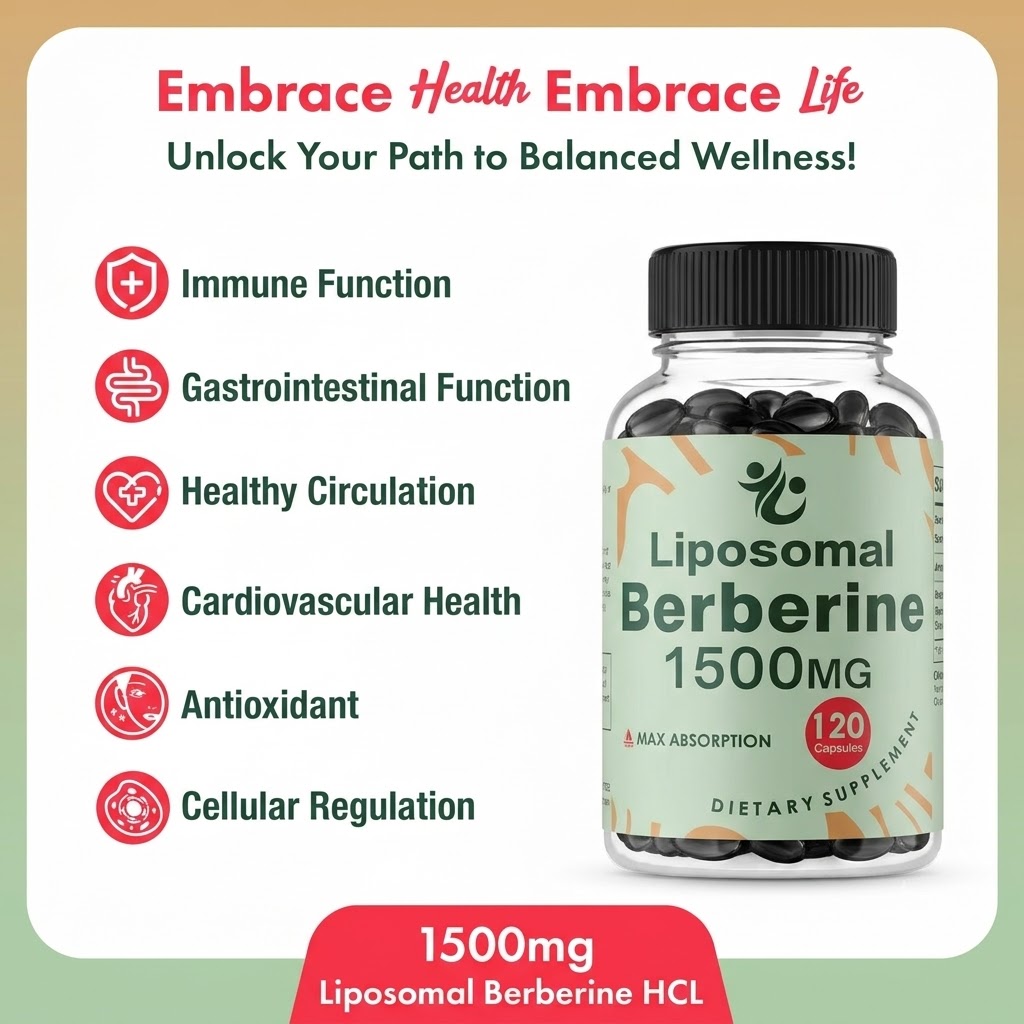 Berberine Hcl Capsule - Liposomal Berberine HCL - 1500mg Mengaktifkan