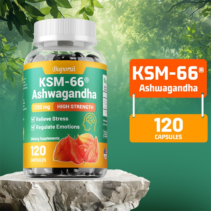 Ashwagandha Extract Root - KSM-66 Ashwagandha 1200 Mg Kapsul Vegetarian