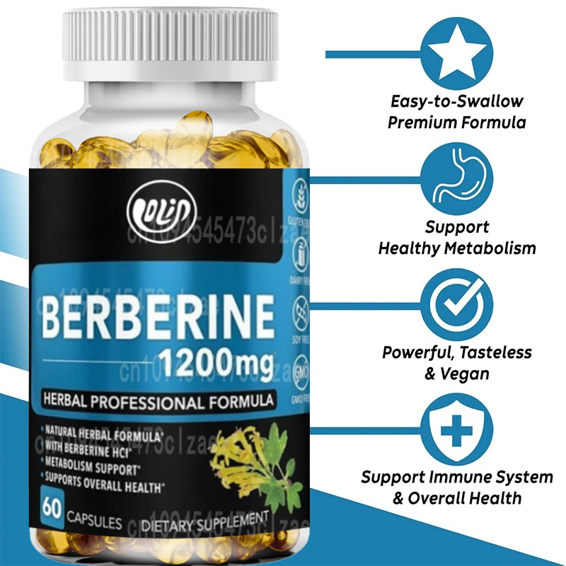 Berberine Hcl Capsule - Suplemen HCL 1200mg, Mendukung Metabolisme Sehat