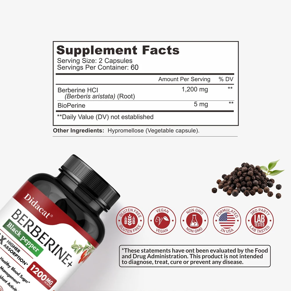 Berberine suplemen HCl-untuk m - Berberine Hcl Capsule ulasan dan harga