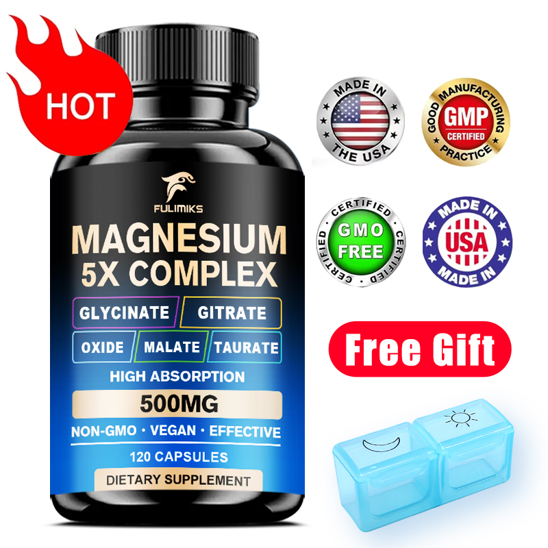 Suplemen Pil Magnesium 5 in 1  - Magnesium Glycinate Capsule ulasan dan harga