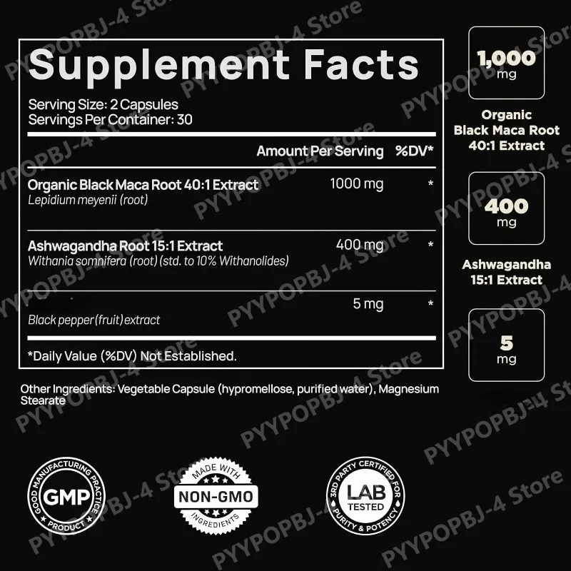 Ekstrak Akar Maca Hitam dengan - Ashwagandha Extract Root ulasan dan harga