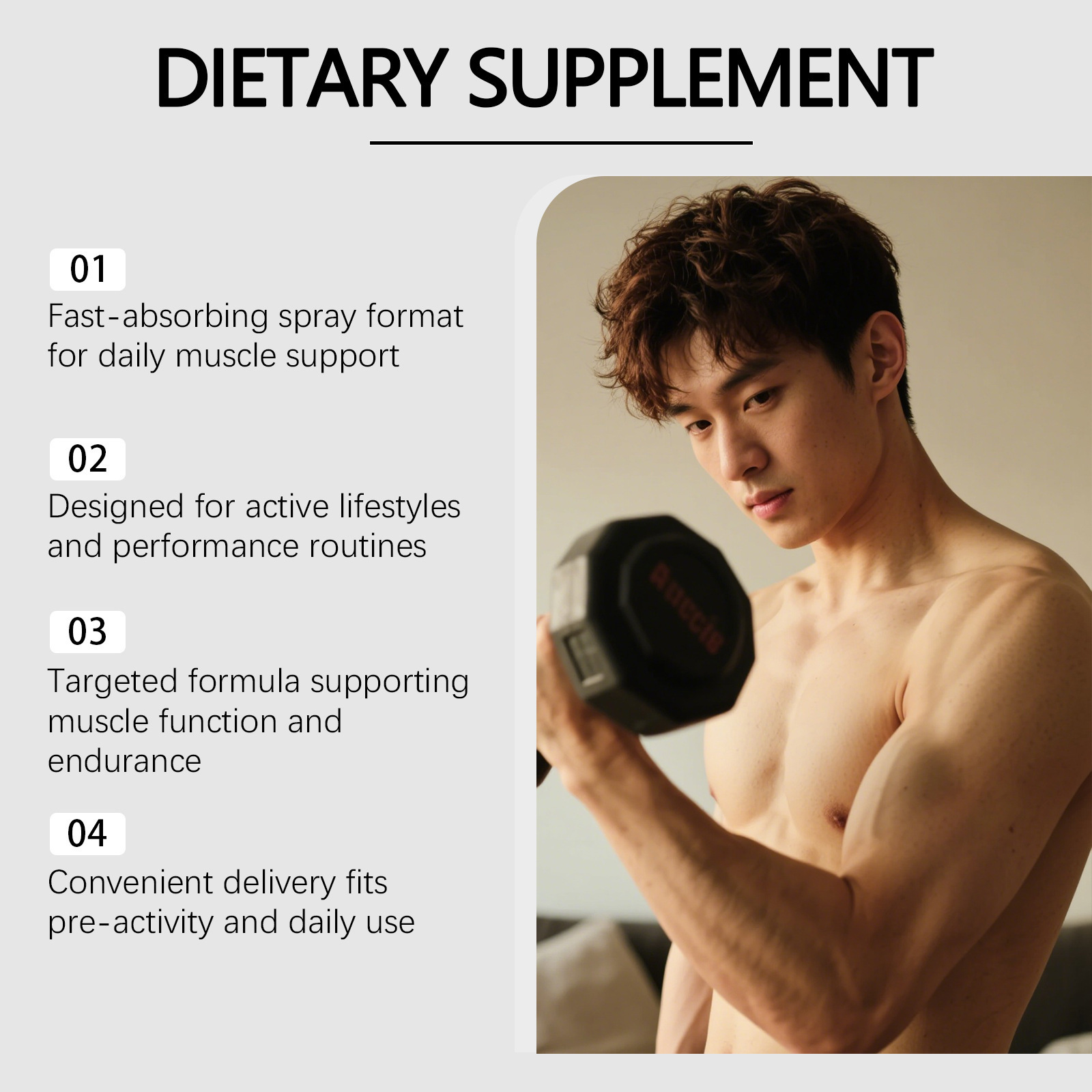 Semprotan Pertumbuhan Otot Men - Nutrition Fitness Supplements ulasan dan harga