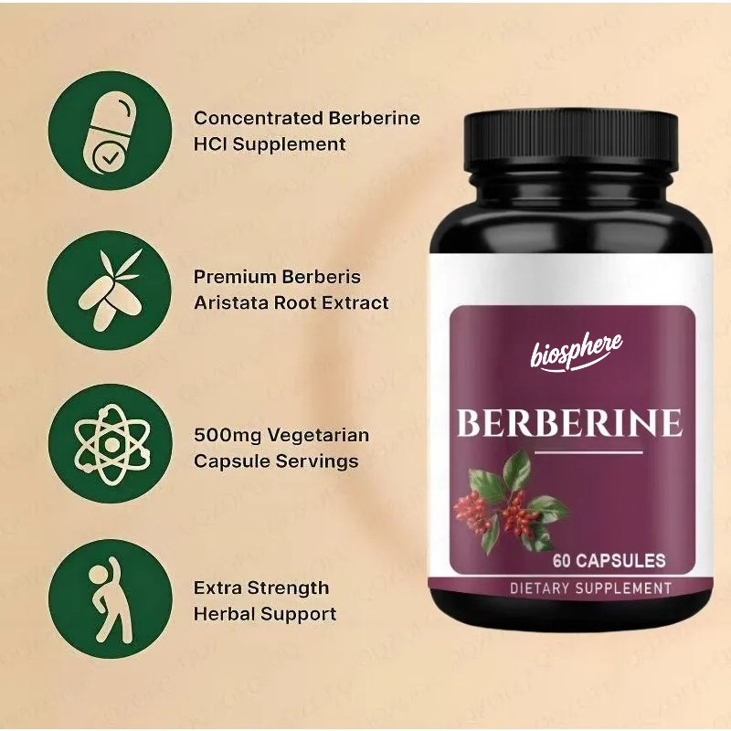 Suplemen Berberin-60 kapsul ve - Berberine Hcl Capsule ulasan dan harga